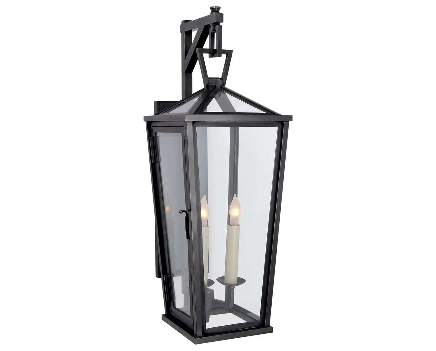 Bronze & Clear Glass | Darlana Small Tall Bracketed Wall Lantern | Valley Ridge Furniture