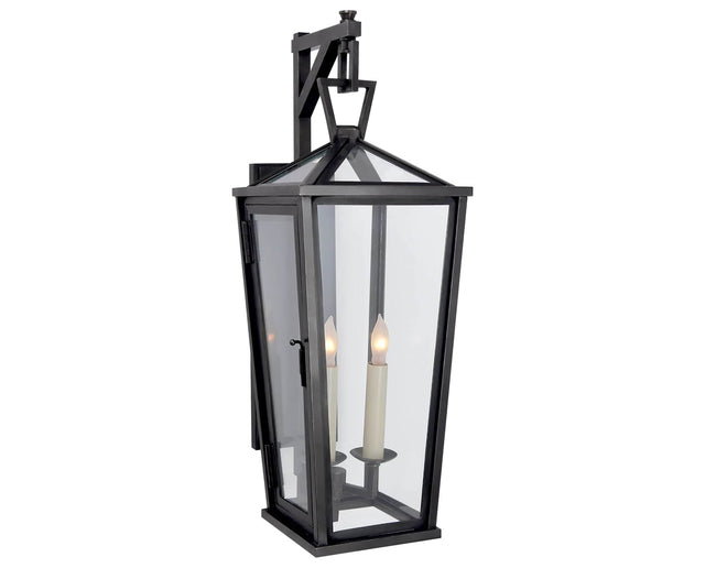 Bronze & Clear Glass | Darlana Small Tall Bracketed Wall Lantern | Valley Ridge Furniture