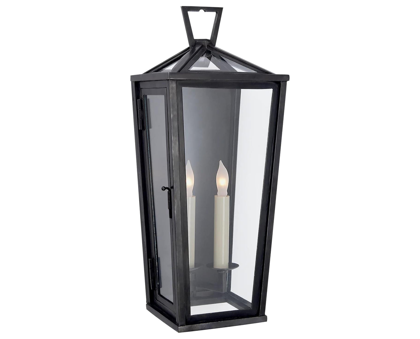 Bronze & Clear Glass | Darlana Small Tall 3/4 Wall Lantern | Valley Ridge Furniture
