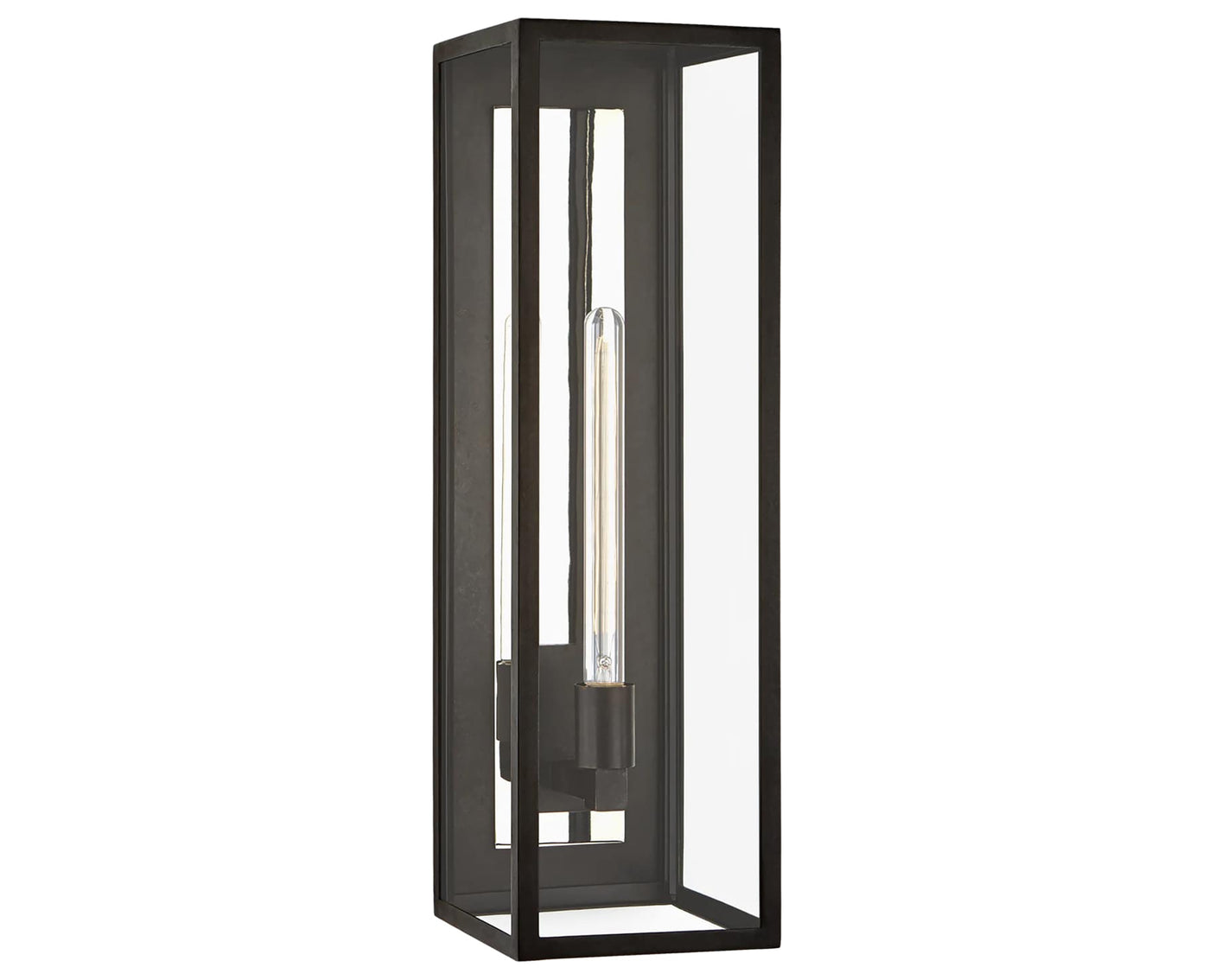Aged Iron & Clear Glass | Fresno Grande 3/4 Wall Lantern | Valley Ridge Furniture