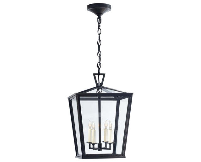 Bronze & Clear Glass | Darlana Small Hanging Lantern | Valley Ridge Furniture