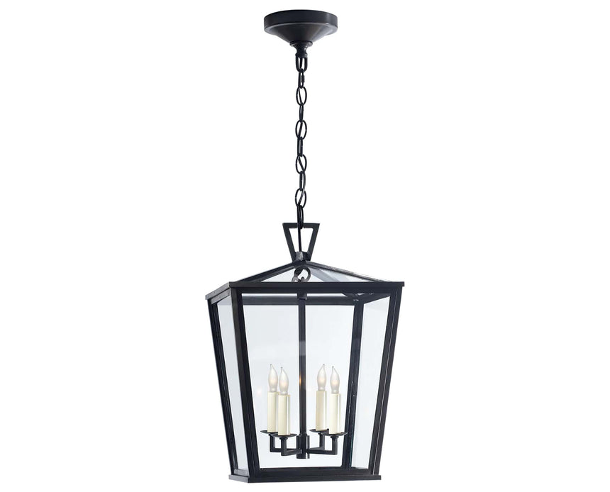 Bronze & Clear Glass | Darlana Small Hanging Lantern | Valley Ridge Furniture