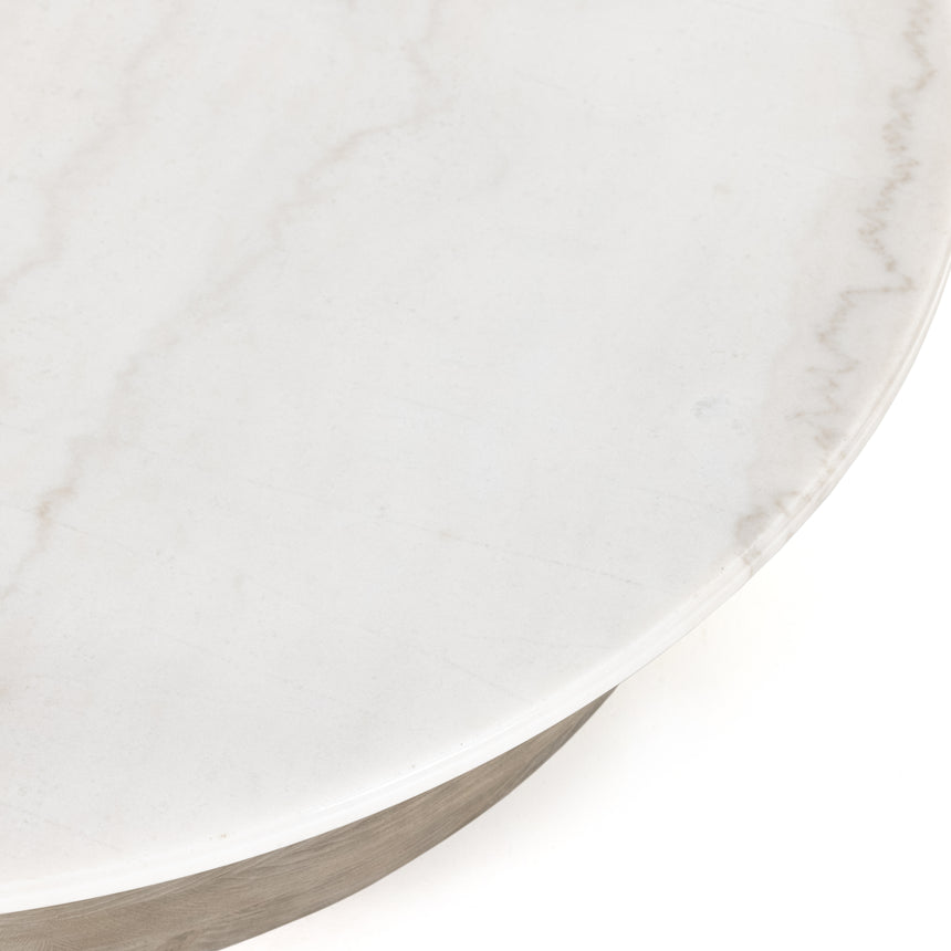 White Marble with Weathered Blonde Pine | Caldwell Stone Coffee Table | Valley Ridge Furniture