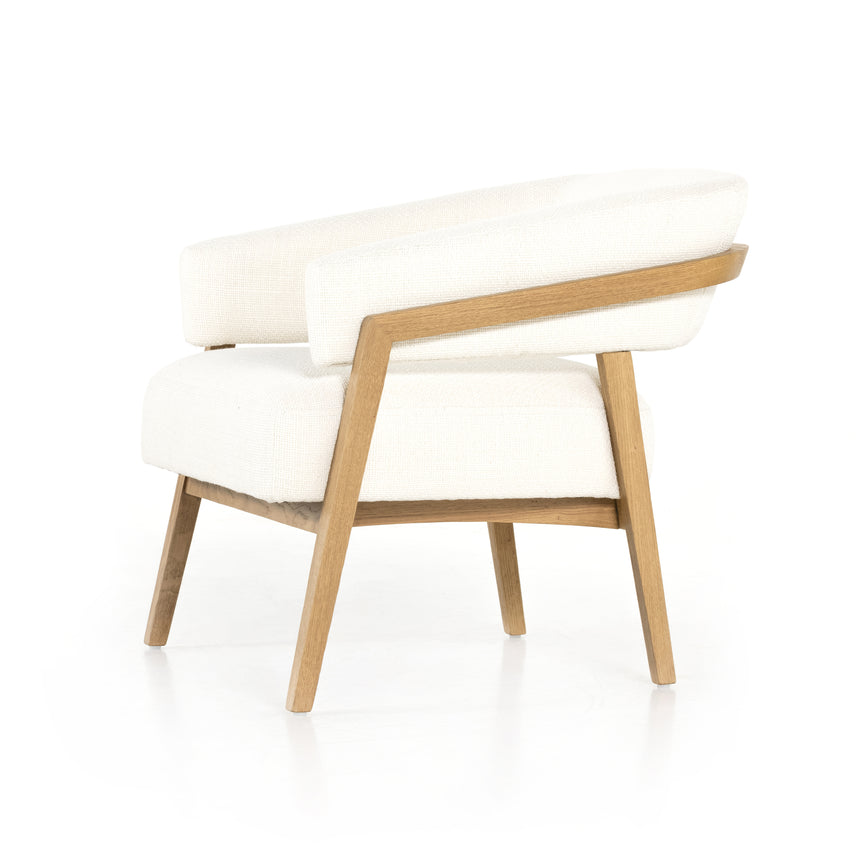Gibson White Fabric with Light Honey Nettlewood | Dexter Chair | Valley Ridge Furniture