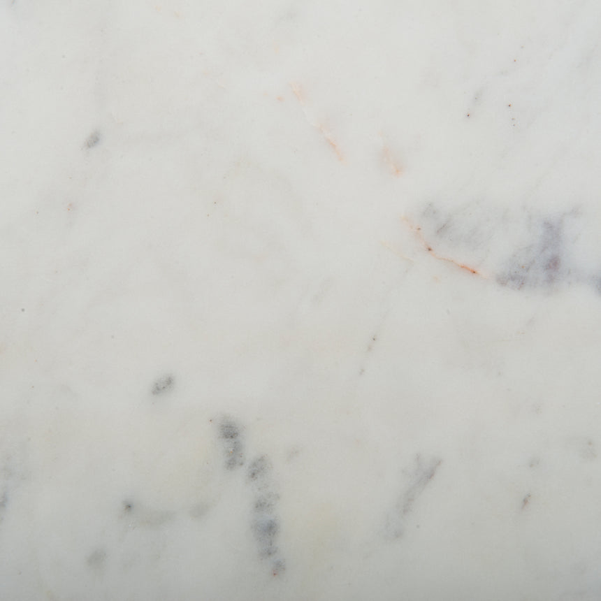 Polished White Marble with Gunmetal Iron | Evelyn Round Nesting Coffee Table | Valley Ridge Furniture