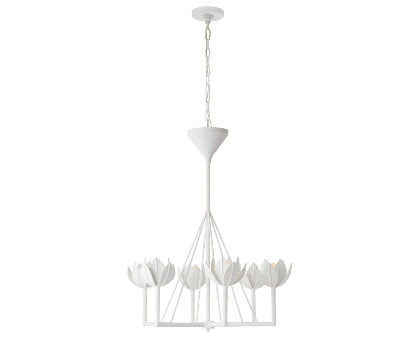 Plaster White | Alberto Small Single Tier Chandelier | Valley Ridge Furniture