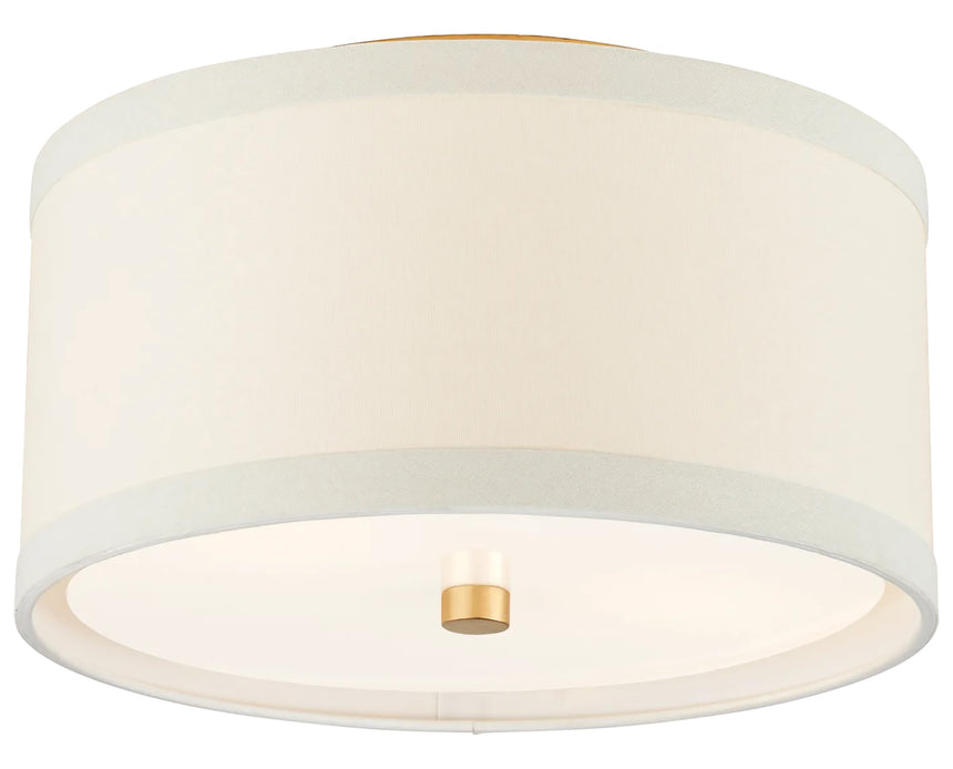 Gild and Cream Linen | Walker Small Flush Mount | Valley Ridge Furniture