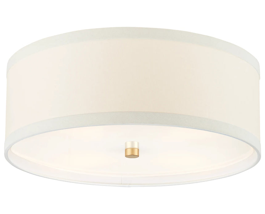 Gild and Cream Linen | Walker Medium Flush Mount | Valley Ridge Furniture