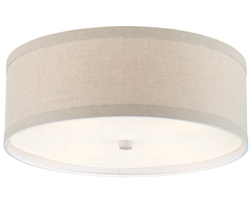 Light Cream and Natural Linen | Walker Medium Flush Mount | Valley Ridge Furniture