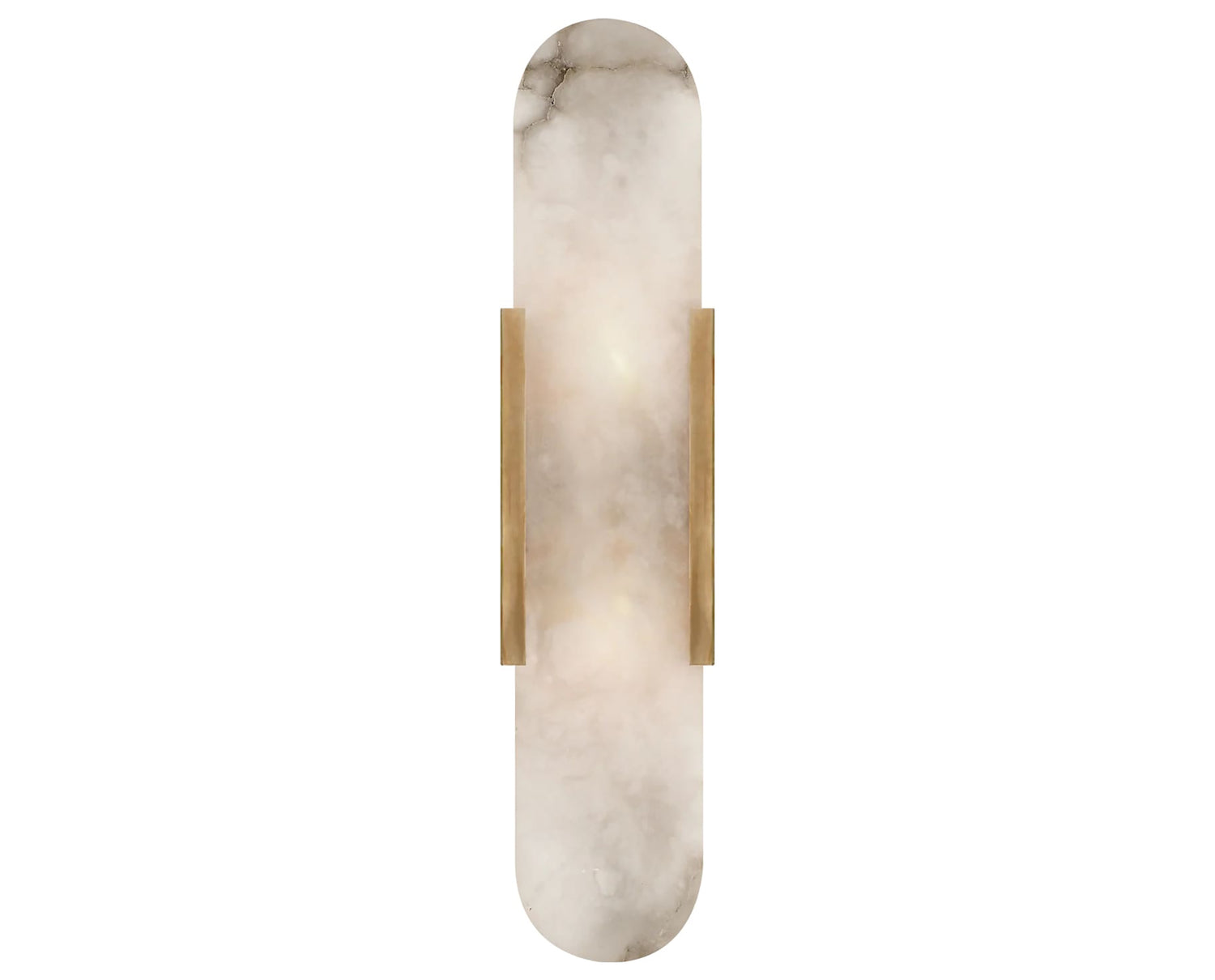 Antique-Burnished Brass & Alabaster | Melange Elongated Sconce | Valley Ridge Furniture