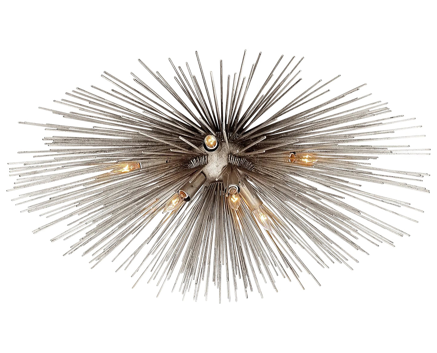 Burnished Silver Leaf | Strada Medium Flush Mount | Valley Ridge Furniture