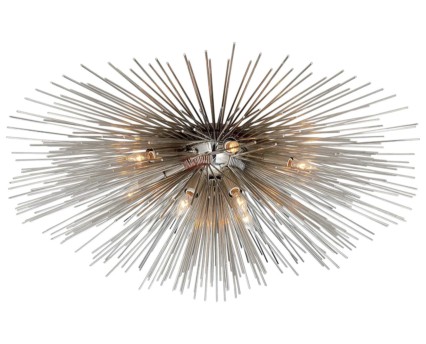 Polished Nickel | Strada Medium Flush Mount | Valley Ridge Furniture