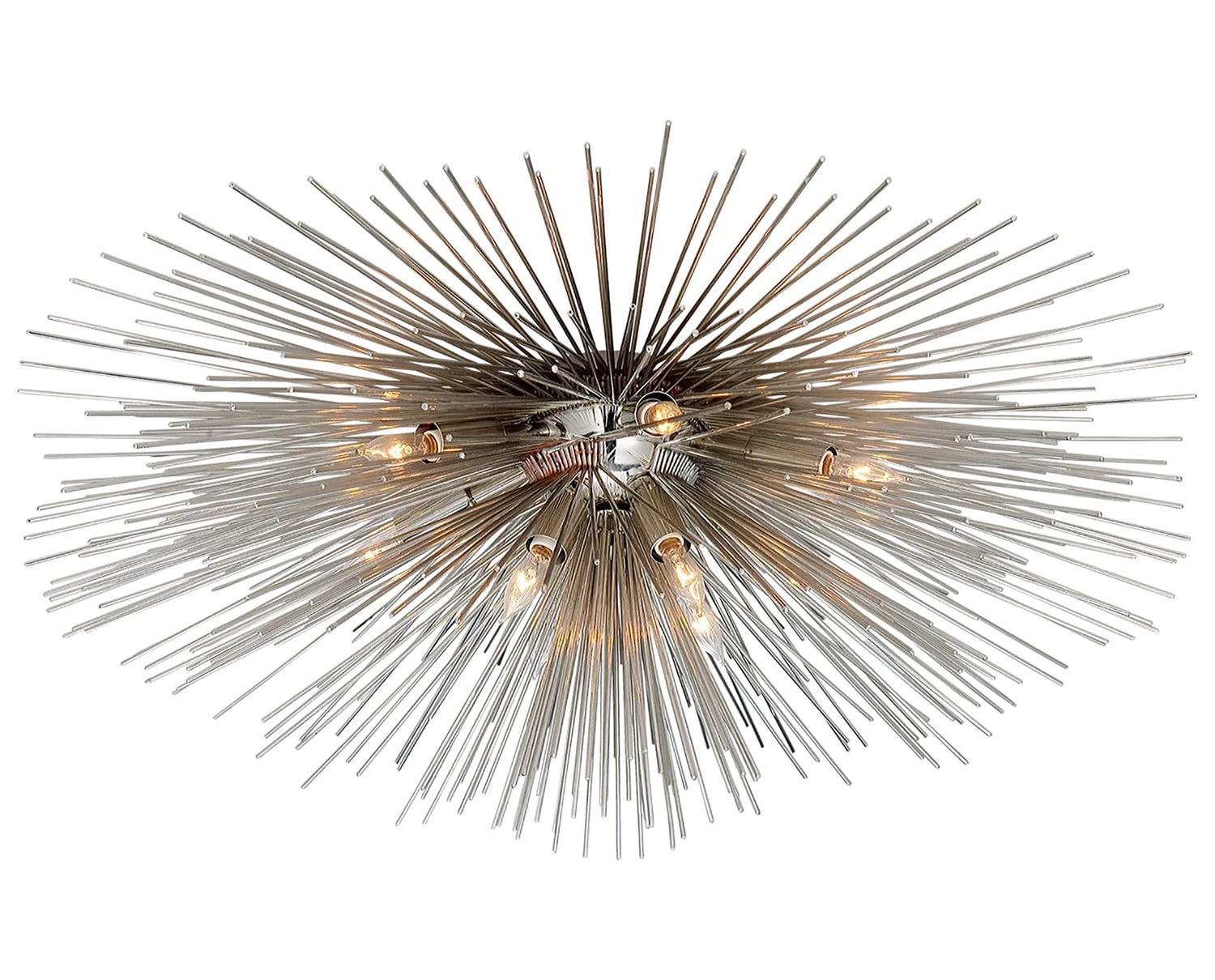 Polished Nickel | Strada Medium Flush Mount | Valley Ridge Furniture