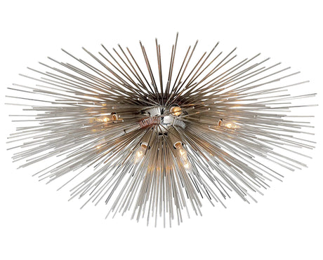 Polished Nickel | Strada Medium Flush Mount | Valley Ridge Furniture