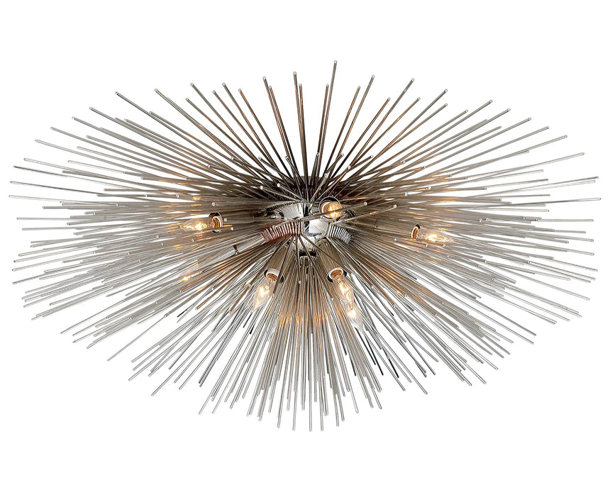 Polished Nickel | Strada Medium Flush Mount | Valley Ridge Furniture