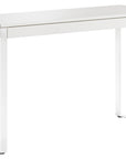 Satin White Veneer & Satin White Steel | BDI Linea Slim Desk | Valley Ridge Furniture