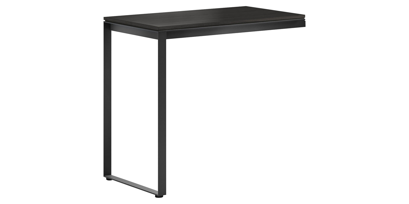 Charcoal Ash Veneer & Black Steel | BDI Linea Work Desk Return | Valley Ridge Furniture