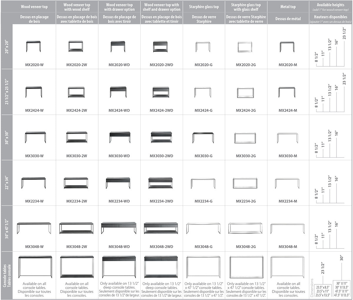 Trica Mix It Up Table Collection