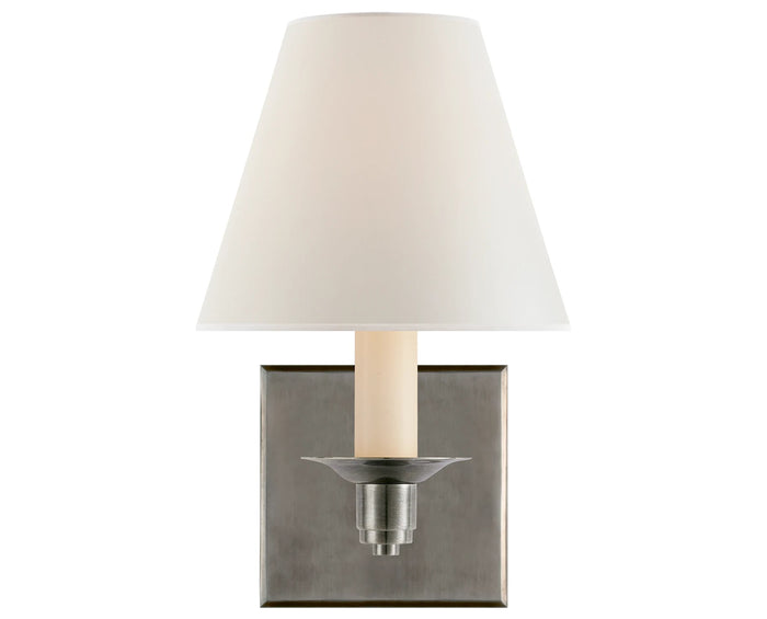 Antique Nickel & Percale | Evans Single Arm Sconce | Valley Ridge Furniture