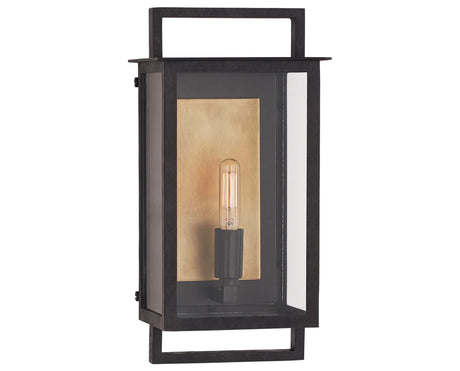 Aged Iron & Clear Glass | Halle Small Wall Lantern | Valley Ridge Furniture