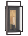 Aged Iron & Clear Glass | Halle Medium Wall Lantern | Valley Ridge Furniture