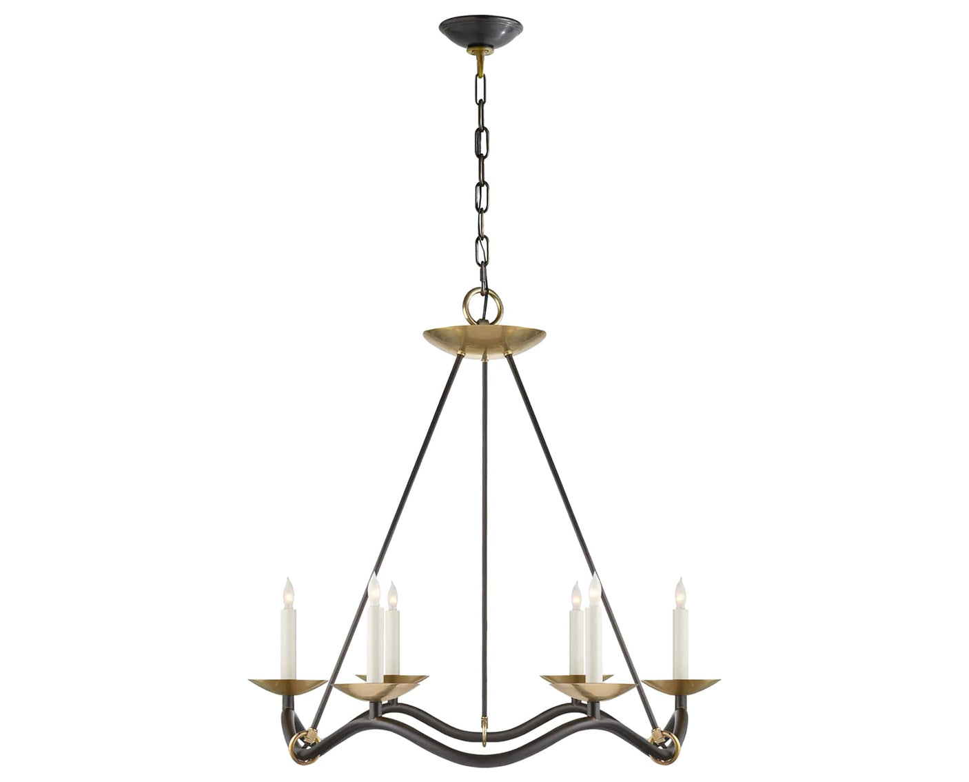 Aged Iron & Hand-Rubbed Antique Brass | Choros Chandelier | Valley Ridge Furniture