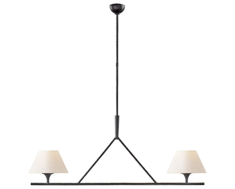 Aged Iron & Linen | Cesta Large Linear Chandelier | Valley Ridge Furniture