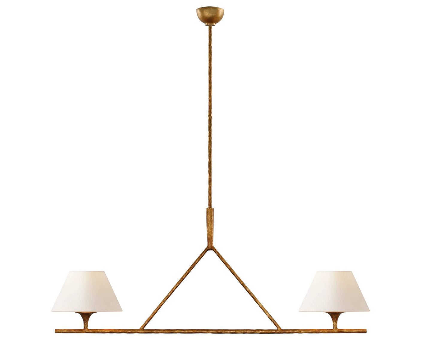 Gilded Iron & Linen | Cesta Large Linear Chandelier | Valley Ridge Furniture