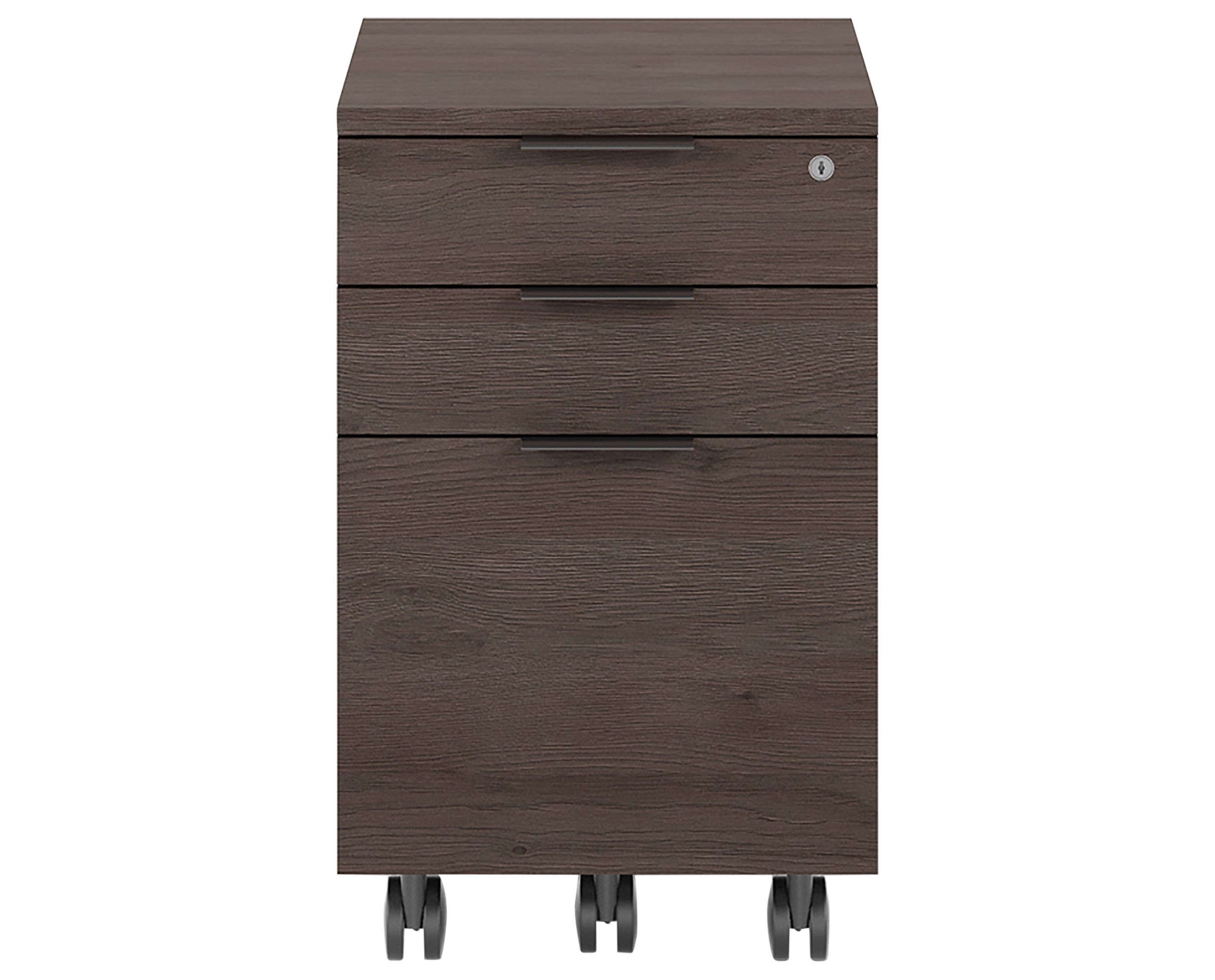 Sepia Laminate &amp; Black Steel | BDI Sigma Mobile File Cabinet | Valley Ridge Furniture