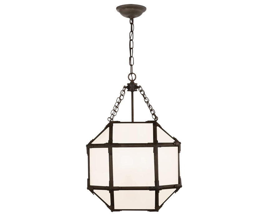 Antique Zinc and White Glass | Morris Medium Lantern | Valley Ridge Furniture