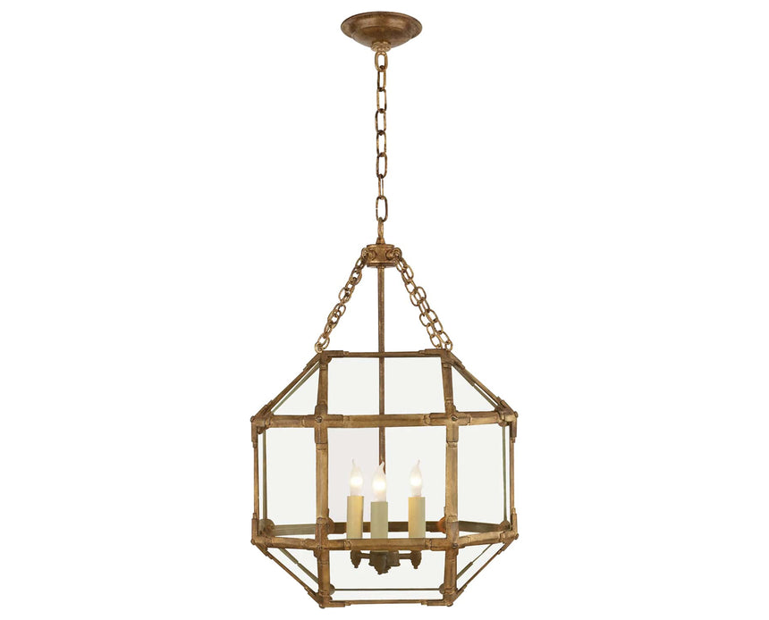 Gilded Iron and Clear Glass | Morris Medium Lantern | Valley Ridge Furniture