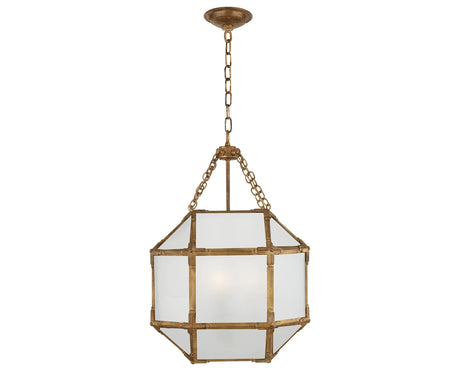 Gilded Iron and Frosted Glass | Morris Medium Lantern | Valley Ridge Furniture