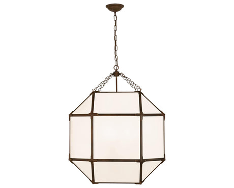 Antique Zinc and White Glass | Morris Large Lantern | Valley Ridge Furniture