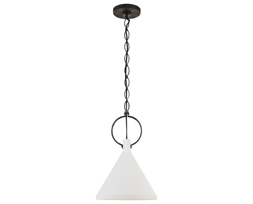 Natural Rusted Iron and Plaster White | Limoges Medium Pendant | Valley Ridge Furniture