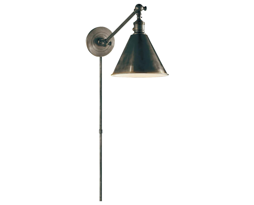 Bronze | Boston Functional Single Arm Library Light | Valley Ridge Furniture