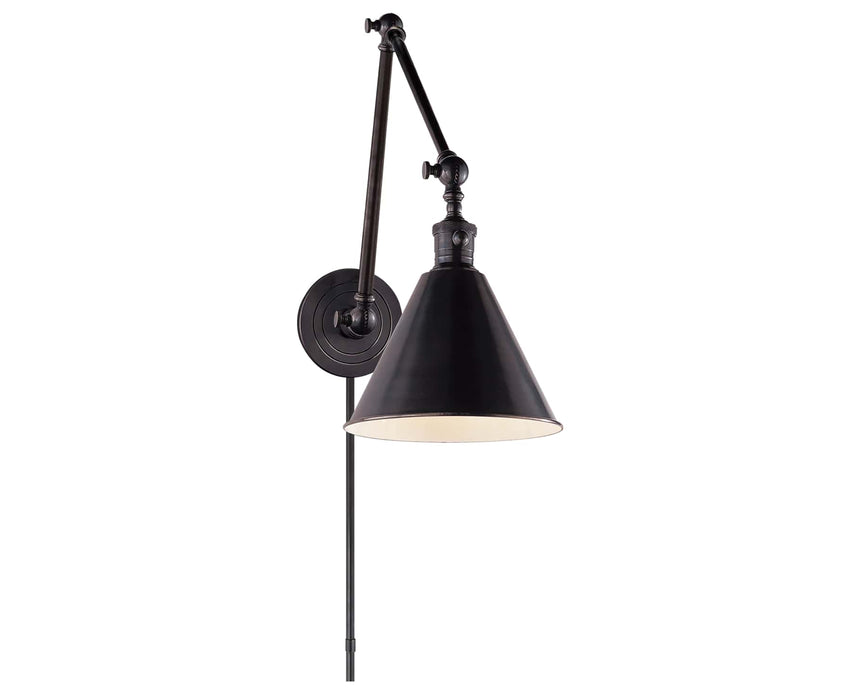 Bronze | Boston Functional Double Arm Library Light | Valley Ridge Furniture