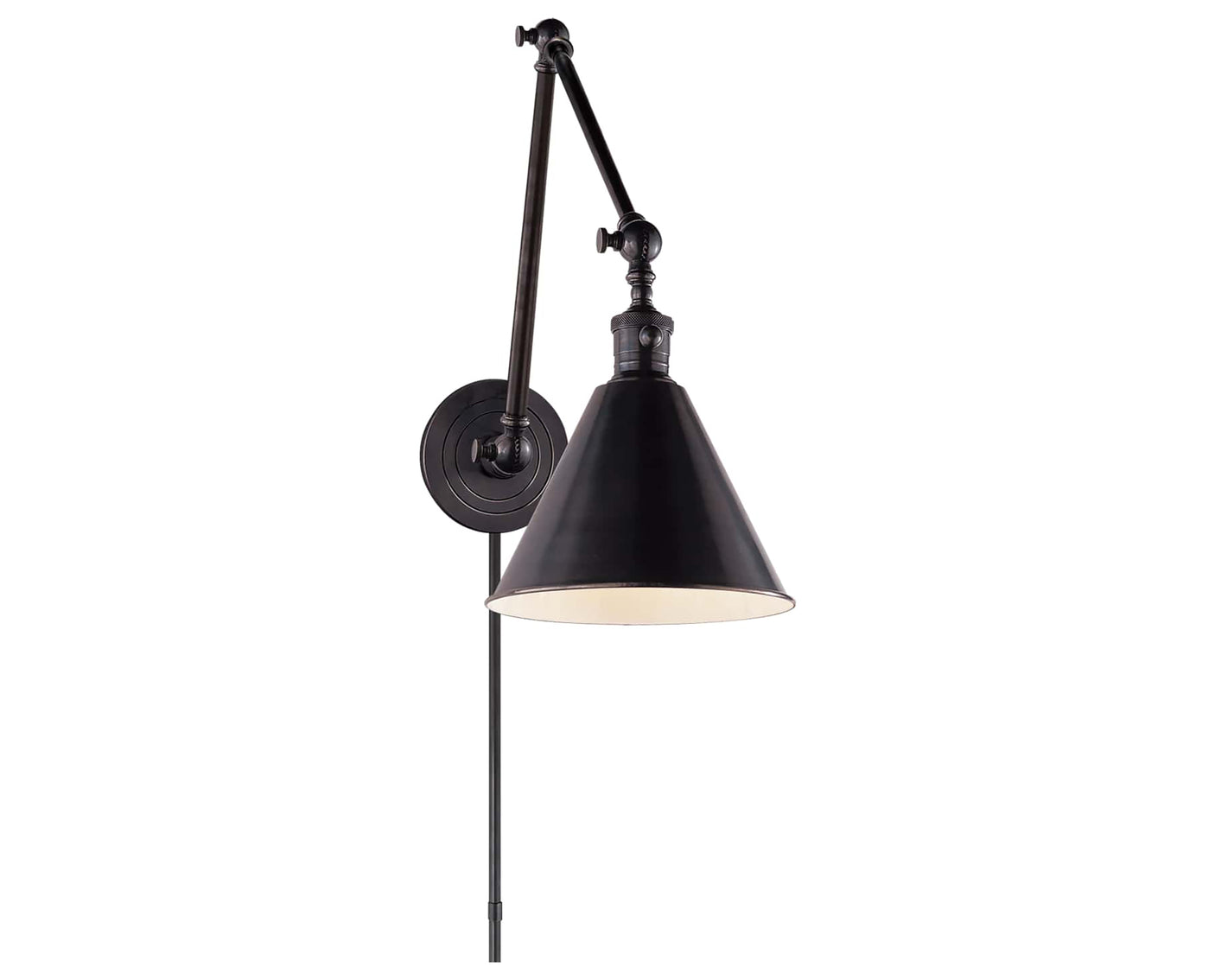 Bronze | Boston Functional Double Arm Library Light | Valley Ridge Furniture