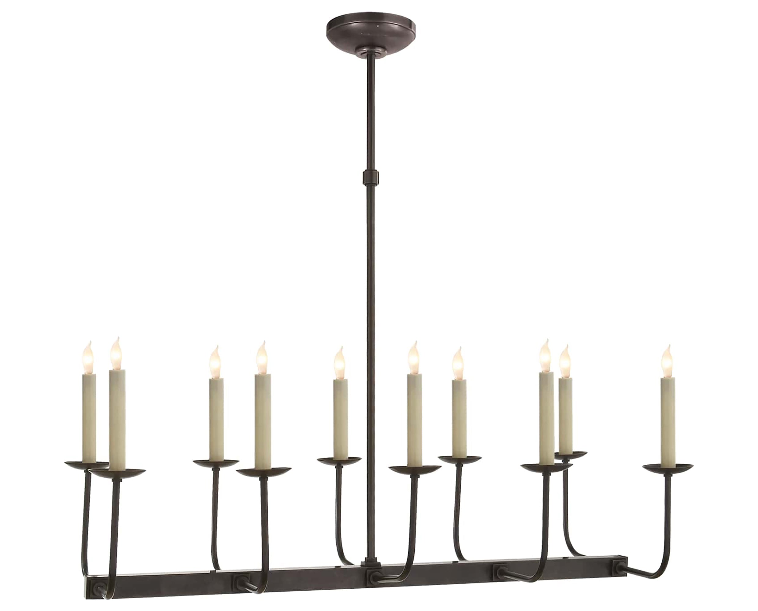 Bronze and CHS104NP Shades Sold Separately | Linear Branched Chandelier | Valley Ridge Furniture