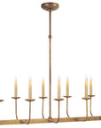 Hand-Rubbed Antique Brass and CHS104NP Shades Sold Separately | Linear Branched Chandelier | Valley Ridge Furniture