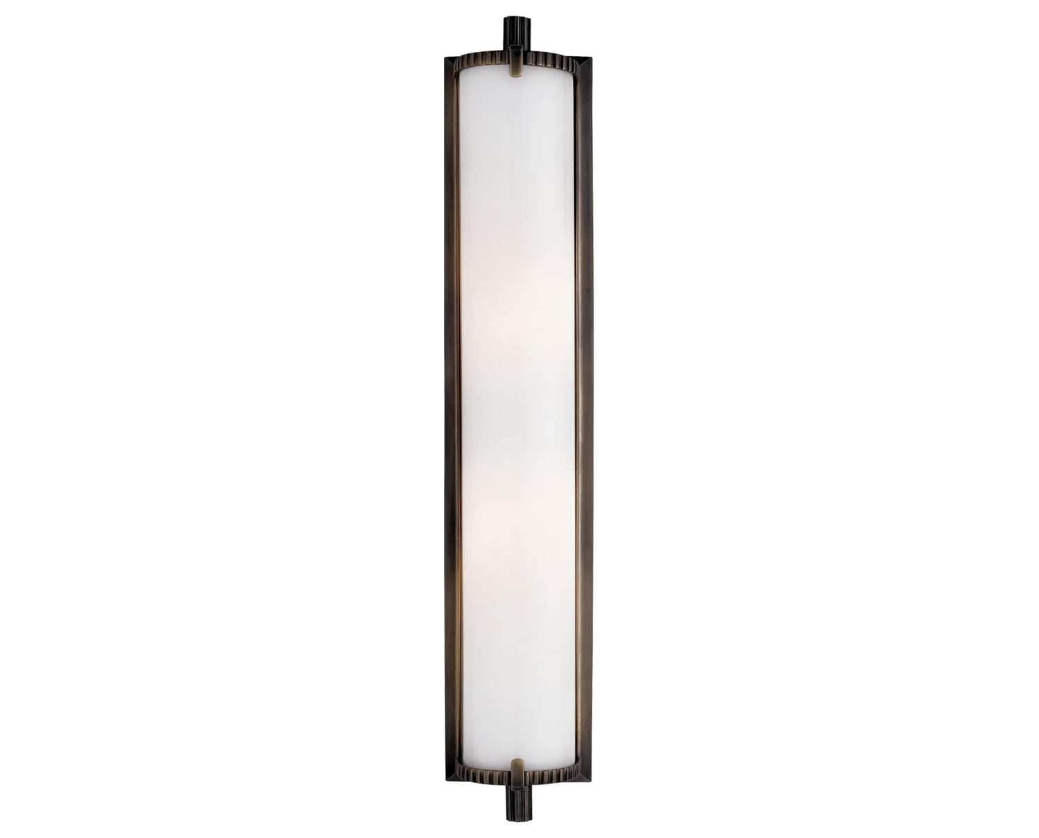 Bronze & White Glass | Calliope Tall Bath Light | Valley Ridge Furniture