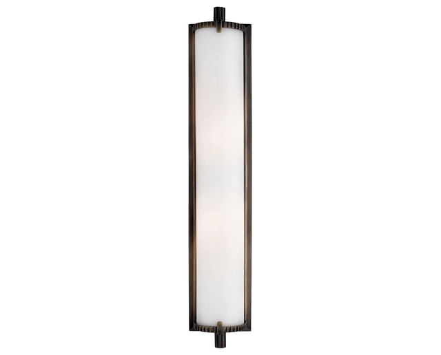 Bronze & White Glass | Calliope Tall Bath Light | Valley Ridge Furniture