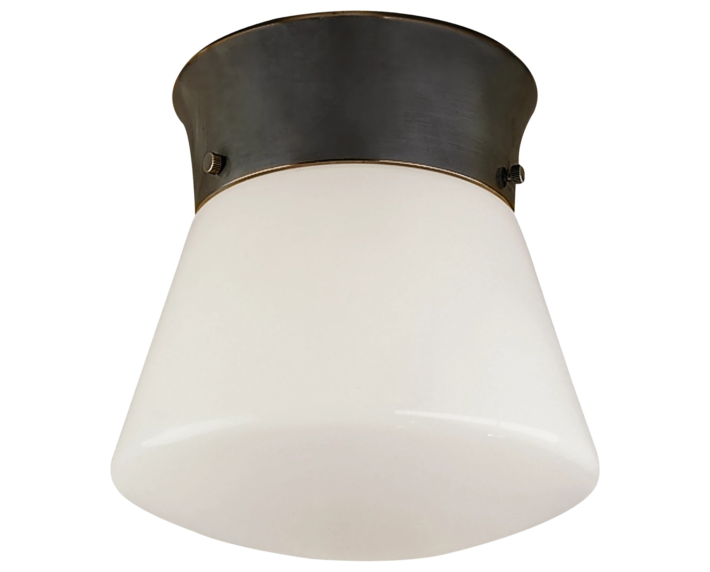 Bronze & White Glass | Perry Ceiling Light | Valley Ridge Furniture