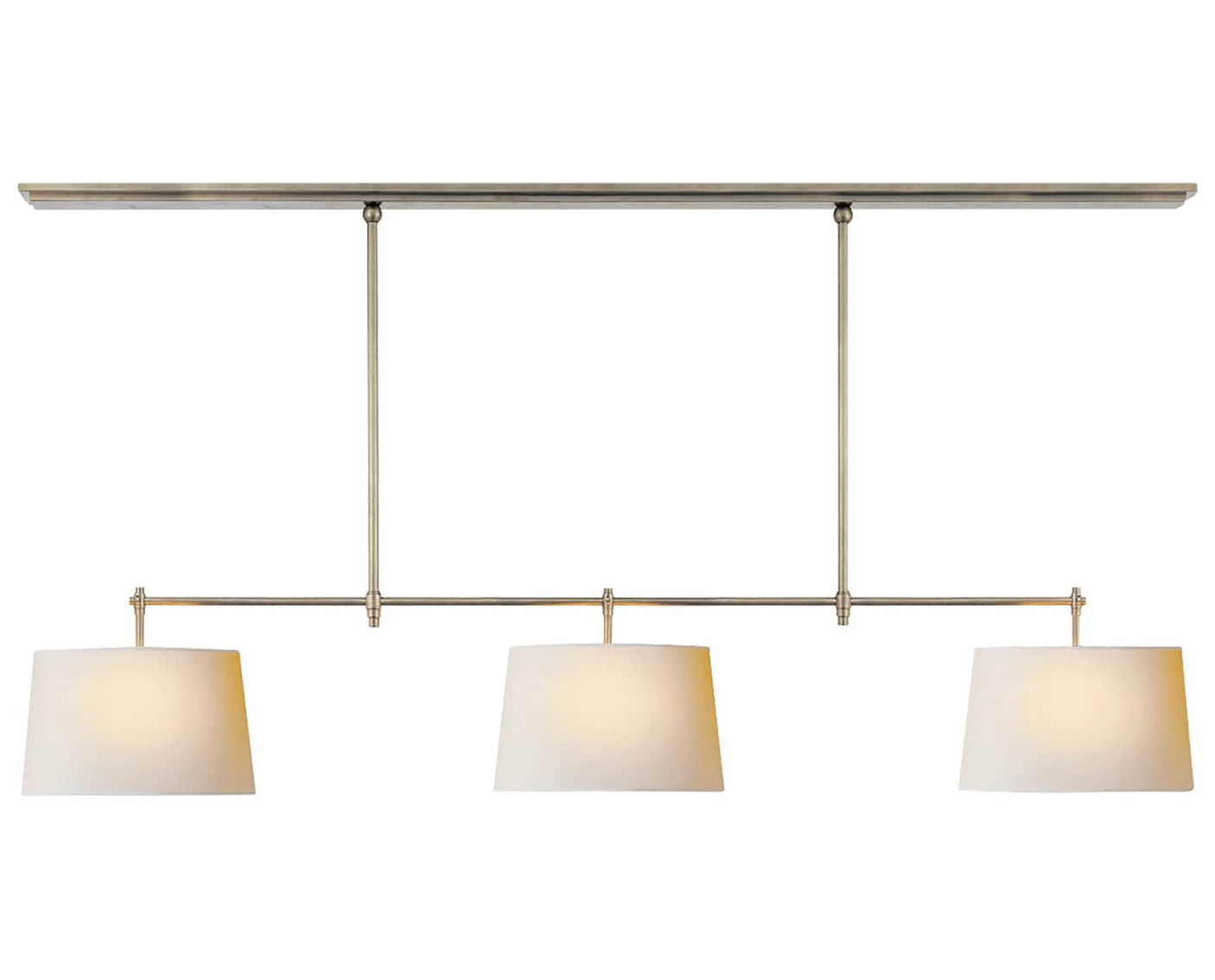 Antique Nickel and Natural Paper | Bryant Large Billiard | Valley Ridge Furniture