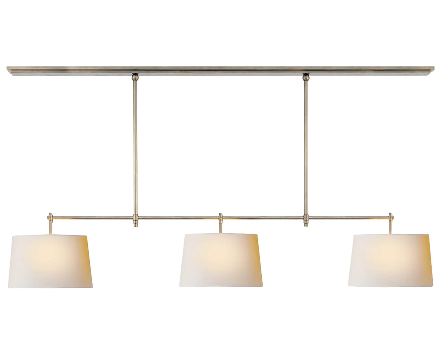 Antique Nickel and Natural Paper | Bryant Large Billiard | Valley Ridge Furniture