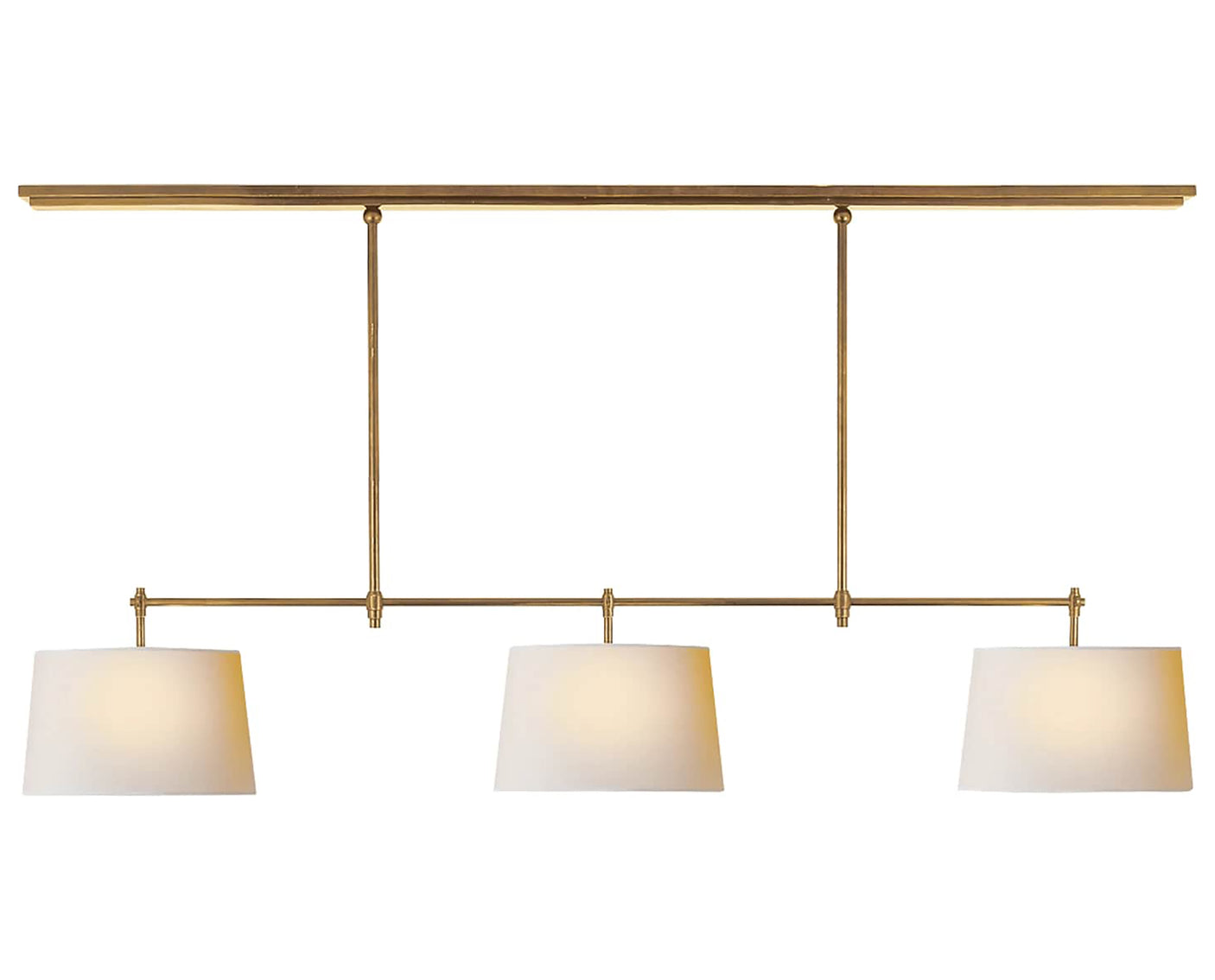 Hand-Rubbed Antique Brass and Natural Paper | Bryant Large Billiard | Valley Ridge Furniture