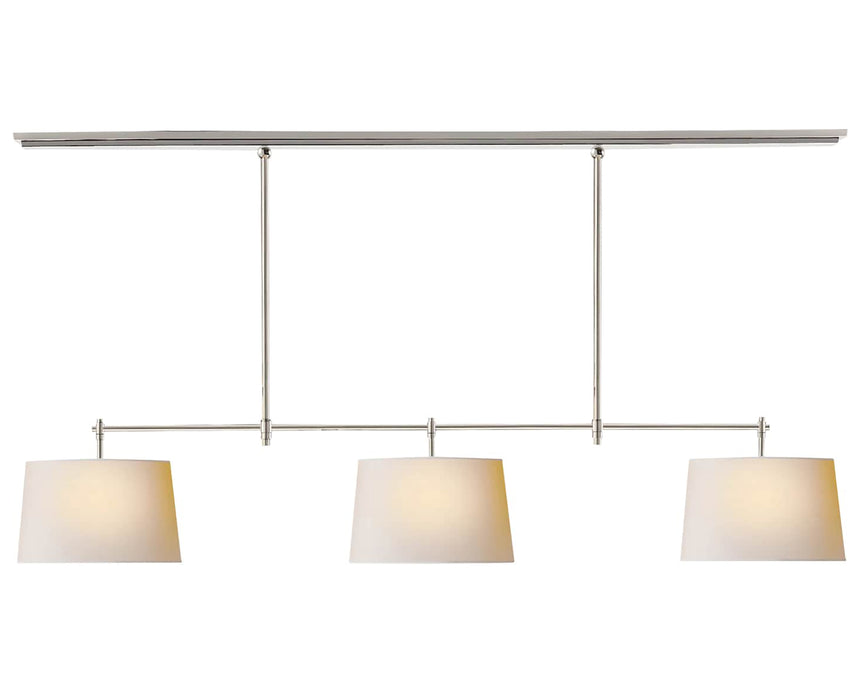 Polished Nickel and Natural Paper | Bryant Large Billiard | Valley Ridge Furniture