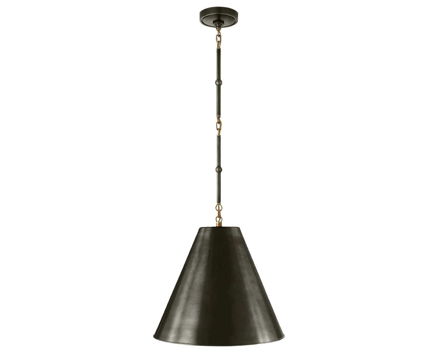 Bronze and Antique Brass with Bronze | Goodman Small Hanging Light | Valley Ridge Furniture