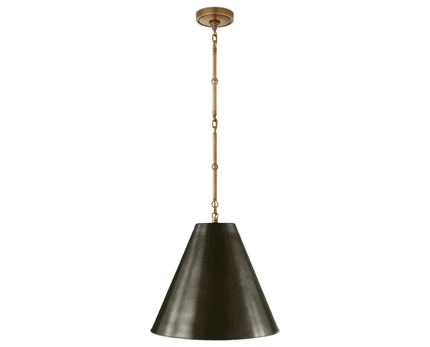 Hand-Rubbed Antique Brass and Bronze | Goodman Small Hanging Light | Valley Ridge Furniture