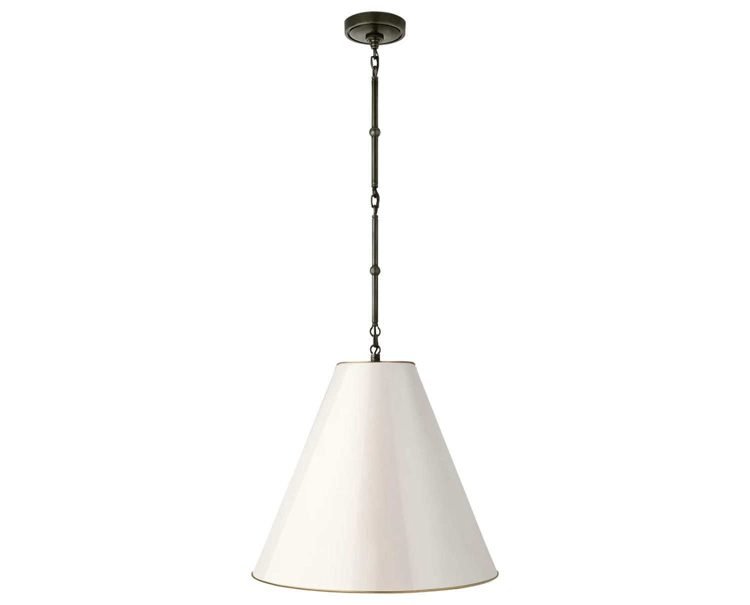 Bronze and Antique White | Goodman Medium Hanging Light | Valley Ridge Furniture