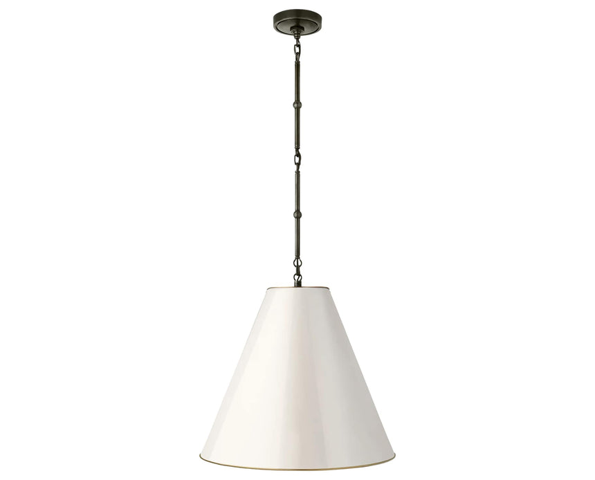Bronze and Antique White | Goodman Medium Hanging Light | Valley Ridge Furniture